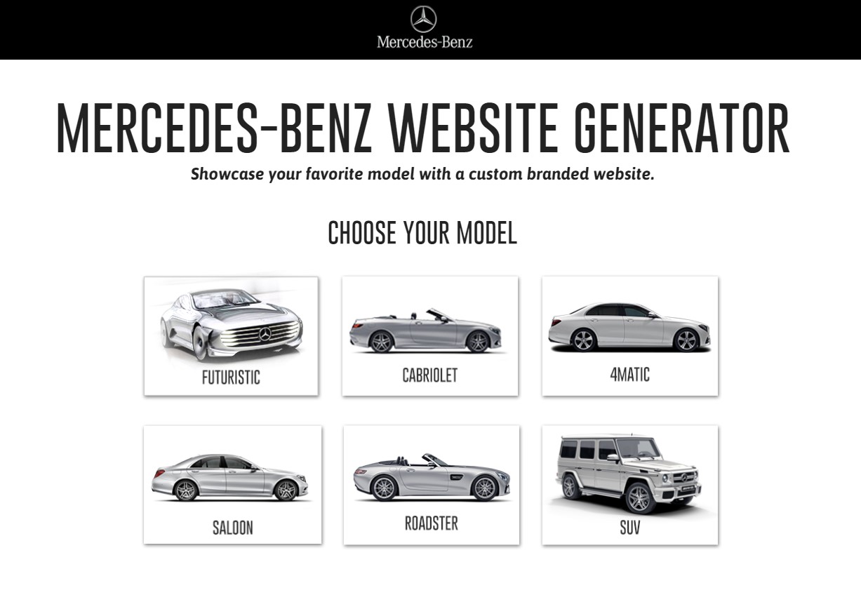 mercedes benz emaze generador de sitios web