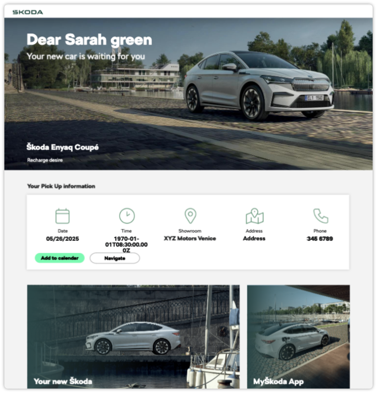 Skoda - pick up your car