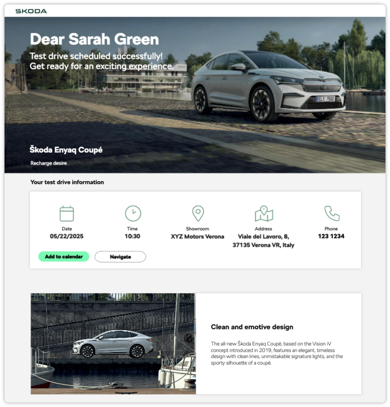 Skoda - Schedule Test Drive