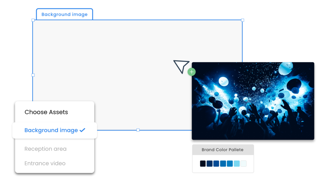 Designing a template, using a image with brand colors as a background image